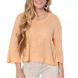 Free People We the Free Fresh Start Top in Pale Peach Size Small